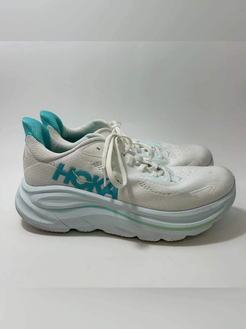 Hoka One One HOKA Clifton 10 Women’s 8.5 Teal Running Sneakers Shoes Hiking